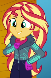 Size: 430x663 | Tagged: safe, screencap, sunset shimmer, equestria girls, equestria girls specials, g4, my little pony equestria girls: better together, my little pony equestria girls: holidays unwrapped, winter break-in, cropped, solo