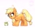 Size: 2923x2351 | Tagged: safe, artist:confetticakez, applejack, earth pony, frog, pony, g4, blank flank, cute, female, filly, filly applejack, freckles, frog inspector applejack, high res, jackabetes, missing cutie mark, open mouth, smiling, solo, sparkles, younger