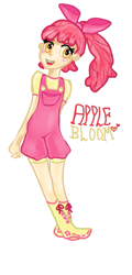 Size: 289x601 | Tagged: safe, artist:sweetchocoprince, apple bloom, human, g4, clothes, dress, humanized, solo