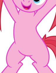 Size: 1255x1639 | Tagged: safe, artist:cheezedoodle96, artist:luckreza8, edit, vector edit, pacific glow, earth pony, pony, the saddle row review, belly, bipedal, cropped, open mouth, pictures of bellies, simple background, smiling, solo, transparent background, vector
