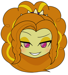 Size: 640x707 | Tagged: safe, artist:batipin, part of a set, adagio dazzle, equestria girls, g4, head only, simple background, solo, transparent background