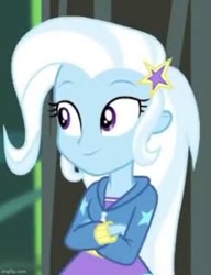 Size: 500x651 | Tagged: safe, screencap, trixie, equestria girls, g4, my little pony equestria girls: better together, sock it to me, cropped