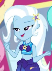 Size: 500x685 | Tagged: safe, screencap, trixie, human, equestria girls, g4, i'm on a yacht, my little pony equestria girls: better together, clothes, cropped, female, sarong, solo, swimsuit