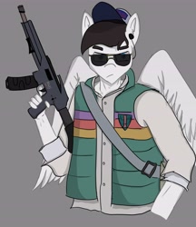 Size: 3891x4510 | Tagged: safe, artist:yo tengo, oc, pegasus, anthro, call of duty, call of duty: black ops, call of duty: black ops cold war, pride flag