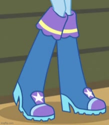 Size: 500x574 | Tagged: safe, screencap, trixie, equestria girls, g4, my little pony equestria girls: rainbow rocks, boots, boots shot, cropped, legs, pictures of legs, shoes