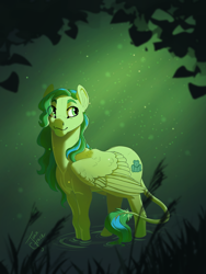 Size: 1800x2400 | Tagged: safe, artist:joan-grace, oc, oc only, oc:green glow, pegasus, pony, female, mare, solo