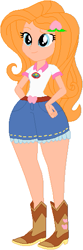 Size: 187x561 | Tagged: safe, artist:selenaede, artist:sturk-fontaine, oc, oc only, oc:peach blossom, equestria girls, g4, base used, boots, camp everfree outfits, child bearing hips, clothes swap, cowboy boots, shoes, simple background, solo, white background, wide hips