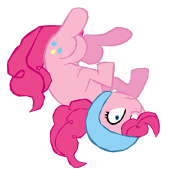 Size: 1280x1284 | Tagged: safe, artist:benpictures1, artist:chedx, edit, pinkie pie, earth pony, pony, comic:the storm kingdom, g4, my little pony: the movie, bad end, cute, diapinkes, female, helmet, implied tempest shadow, inkscape, mare, ponk, shocked, shocked expression, simple background, solo, transparent background, upside down, vector, wavy mouth