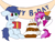 Size: 8000x6000 | Tagged: safe, artist:skylarpalette, oc, oc only, oc:skylar palette, oc:slipstream, pegasus, pony, unicorn, birthday, birthday cake, cake, cute, duo, female, fluffy, food, happy, hat, horn, male, mare, party hat, pegasus oc, sitting, stallion, unicorn oc, wings