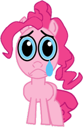 Size: 291x446 | Tagged: safe, pinkie pie, earth pony, pony, g4, 1000 hours in ms paint, christmas who?, crying, meme, ponified meme, reference, sad, sad spongebob, solo, spongebob reference, spongebob squarepants