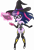 Size: 2561x3817 | Tagged: safe, artist:mr-breadman, sci-twi, twilight sparkle, equestria girls, g4, absolute cleavage, book, boots, breasts, cleavage, clothes, female, glowing hands, hat, high res, leotard, mage, magic, shoes, show accurate, simple background, smiling, solo, telekinesis, thigh boots, transparent background, vector, witch hat