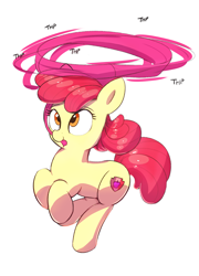 Size: 3000x4175 | Tagged: safe, anonymous artist, apple bloom, earth pony, pony, g4, adorabloom, cute, female, filly, flying, helicopter, solo, that wasn't supposed to happen!