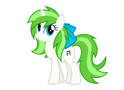 Size: 2871x2088 | Tagged: safe, artist:minty root, oc, oc only, oc:minty root, pony, unicorn, bow, female, high res, horn, mare, simple background, smiling, solo, transparent background, unicorn oc, vector