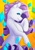 Size: 2480x3507 | Tagged: safe, artist:silentwolf-oficial, part of a set, rarity, pony, unicorn, g4, abstract background, diamond, female, high res, mare, rearing, solo