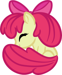Size: 4500x5412 | Tagged: safe, artist:zapplebow, apple bloom, earth pony, pony, g4, eyes closed, female, filly, simple background, smiling, solo, transparent background, vector