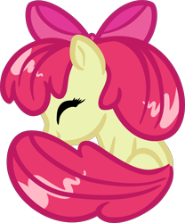 Size: 4500x5412 | Tagged: safe, alternate version, artist:zapplebow, apple bloom, earth pony, pony, g4, eyes closed, female, filly, simple background, smiling, solo, transparent background, vector