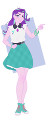 Size: 1500x4000 | Tagged: safe, artist:darthlena, starlight glimmer, human, equestria girls, g4, clothes, converse, freckles, humanized, shoes, simple background, skirt, sneakers, solo, transparent background