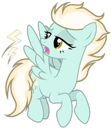 Size: 1587x1827 | Tagged: safe, artist:dayspringsentryyt, oc, oc only, pegasus, pony, female, magical lesbian spawn, mare, offspring, parent:fleetfoot, parent:spitfire, parents:fleetfire, requester:cameron363, simple background, solo, transparent background