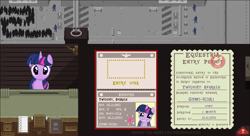 Size: 1980x1080 | Tagged: safe, artist:php170, artist:phucknuckl, twilight sparkle, alicorn, pony, g4, the point of no return, adorkable, arstotzka, cute, cutie mark, dialogue in the description, dork, entry permit, female, front view, game, glory to arstotzka, looking at you, mare, papers please, passport, smiling, twiabetes, twilight sparkle (alicorn), vector