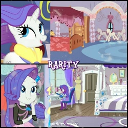 Size: 1080x1080 | Tagged: safe, edit, edited screencap, editor:flutteriaeth, screencap, rarity, pony, unicorn, display of affection, equestria girls, equestria girls specials, for whom the sweetie belle toils, g4, interseason shorts, my little pony equestria girls: better together, my little pony equestria girls: dance magic, rarity's biggest fan, season 4, bedroom, carousel boutique, clothes, cute, cutie mark, cutie mark on clothes, female, hairpin, mannequin, mare, open mouth, raribetes, rarity's bedroom, rarity's bedroom (equestria girls), smiling, solo