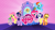 Size: 1278x718 | Tagged: safe, gameloft, applejack, fluttershy, pinkie pie, rainbow dash, rarity, spike, sunset shimmer, twilight sparkle, alicorn, dragon, earth pony, pegasus, pony, unicorn, equestria girls, g4, my little pony equestria girls, my little pony: magic princess, applejack's hat, big crown thingy, cowboy hat, element of magic, female, flying, hat, jewelry, loading screen, magic mirror, male, mane seven, mane six, mirror, my little pony logo, regalia, twilight sparkle (alicorn), video game