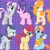 Size: 800x800 | Tagged: safe, artist:baumkuchenpony, artist:chainchomp2 edits, artist:cheezedoodle96, artist:evilangeljs, artist:phucknuckl, artist:timelordomega, edit, editor:twilyisbestpone, cloudy quartz, cookie crumbles, pear butter, posey shy, twilight velvet, windy whistles, earth pony, pegasus, pony, unicorn, g4, abstract background, female, glasses, mare, mom six, vector