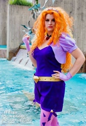 Size: 620x912 | Tagged: safe, artist:littleprofessorproductions, artist:shelbeanie, adagio dazzle, human, equestria girls, g4, clothes, cosplay, costume, facebook, hand on hip, irl, irl human, photo