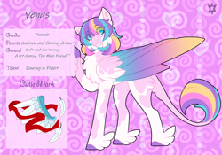 Size: 3500x2454 | Tagged: safe, artist:nobleclay, oc, oc only, oc:venus, pegasus, pony, colored wings, feathered fetlocks, female, high res, mare, multicolored wings, offspring, parent:princess cadance, parent:shining armor, parents:shiningcadance, solo, wings