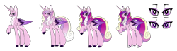 Size: 4560x1314 | Tagged: safe, artist:inspiredpixels, princess cadance, alicorn, pony, g4, alternate design, chest fluff, colored hooves, colored wings, female, mare, pale belly, raised hoof, simple background, solo, transparent background, wings