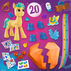 Size: 2000x2000 | Tagged: safe, hitch trailblazer, bird, earth pony, pony, g5, my little pony: a new generation, official, abstract background, bracelet, clothes, high res, jewelry, male, shoes, stallion, sticker, toy, walmart