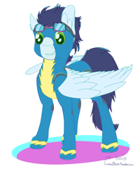 Size: 1200x1500 | Tagged: safe, artist:attackdog1000, soarin', pegasus, pony, g4, clothes, male, simple background, solo, stallion, uniform, white background, wonderbolts uniform