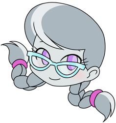 Size: 571x602 | Tagged: safe, alternate version, artist:batipin, part of a set, silver spoon, equestria girls, g4, head only, simple background, solo, transparent background
