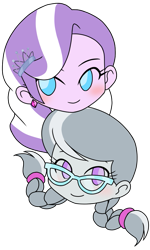 Size: 623x1039 | Tagged: safe, artist:batipin, part of a set, diamond tiara, silver spoon, equestria girls, g4, duo, female, head only, lesbian, ship:silvertiara, shipping, simple background, transparent background