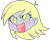Size: 772x625 | Tagged: safe, alternate version, artist:batipin, part of a set, derpy hooves, equestria girls, g4, head only, open mouth, simple background, solo, transparent background