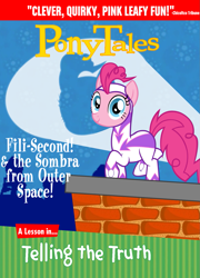 Size: 1099x1524 | Tagged: safe, artist:ianandart-back-up-3, fili-second, pinkie pie, pony, series:pony tales, g4, dvd, dvd cover, fili-second! & the sombra from outer space!, ponytales, power ponies, solo, veggietales, vhs