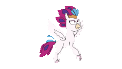 Size: 640x360 | Tagged: safe, artist:twilightsparkle0428, queen novo, hippogriff, g4, my little pony: the movie, animated, gif, simple background, solo, transparent background