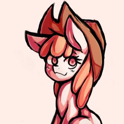 Size: 1764x1764 | Tagged: safe, artist:kyouman1010, apple bloom, earth pony, pony, g4, cowboy hat, female, filly, hat, solo