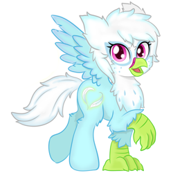 Size: 1250x1250 | Tagged: safe, artist:crimsonfef, oc, oc only, oc:furat feather, classical hippogriff, hippogriff, hybrid, ponygriff, female, simple background, solo, white background