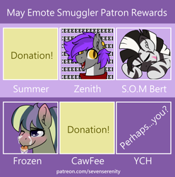 Size: 2180x2200 | Tagged: safe, artist:sevenserenity, oc, oc only, pegasus, pony, unicorn, zebra, high res, pony oc