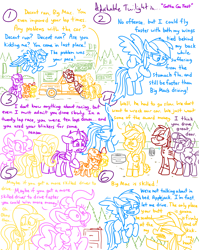 Size: 4779x6013 | Tagged: safe, artist:adorkabletwilightandfriends, apple bloom, applejack, big macintosh, fluttershy, pinkie pie, rainbow dash, scootaloo, sugar belle, twilight sparkle, alicorn, earth pony, pegasus, pony, unicorn, comic:adorkable twilight and friends, adorkable, adorkable twilight, argument, automobile, butt, car, chest fluff, clothes, comic, costume, cute, cutie mark crusaders, dork, excited, female, fight, filly, flying, happy, hat, helmet, humor, male, mare, plot, race track, racecar, shipping, silly, stallion, straight, sugarmac, sweat, twilight sparkle (alicorn)