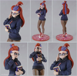 Size: 6000x5907 | Tagged: safe, artist:chyvak, moondancer, human, g4, absurd resolution, book, clothes, converse, figurine, humanized, irl, pants, photo, shoes, solo, sweater