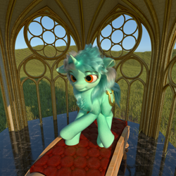 Size: 1920x1920 | Tagged: safe, artist:santiblocks, lyra heartstrings, pony, unicorn, g4, 3d, female, mare, solo