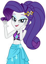 Size: 1024x1434 | Tagged: safe, artist:emeraldblast63, rarity, human, equestria girls, equestria girls specials, g4, my little pony equestria girls: better together, my little pony equestria girls: forgotten friendship, belly button, bikini, clothes, cute, female, open mouth, raribetes, rarity's blue sarong, rarity's purple bikini, sarong, simple background, sleeveless, solo, swimsuit, transparent background, vector