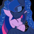 Size: 500x500 | Tagged: artist needed, safe, princess luna, twilight sparkle, alicorn, pony, g4, cuddling, fanart, female, hug, lesbian, ship:twiluna, shipping, twilight sparkle (alicorn), winghug, wings