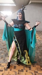 Size: 540x960 | Tagged: safe, artist:sarahndipity cosplay, queen chrysalis, human, g4, clothes, cosplay, costume, irl, irl human, long nails, photo
