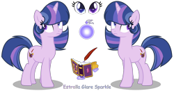 Size: 4026x2112 | Tagged: safe, artist:starshine-sentryyt, oc, oc only, oc:estella glare, pony, unicorn, female, mare, offspring, parent:flash sentry, parent:twilight sparkle, parents:flashlight, simple background, solo, transparent background