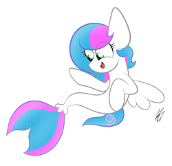 Size: 1179x1138 | Tagged: safe, artist:sugarcloud12, oc, oc only, oc:sugar cloud, seapony (g4), female, simple background, solo, species swap, transparent background