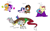 Size: 1280x800 | Tagged: safe, artist:doodletheexpoodle, discord, doctor whooves, flim, starlight glimmer, sunburst, time turner, trixie, twilight sparkle, zecora, alicorn, draconequus, pony, g4, blanket, blushing, blushing profusely, book, bookhorse, chibi, cider, crack shipping, cute, diatrixes, female, flixie, heart, male, running, ship:twiburst, shipping, simple background, starwhooves, straight, twilight sparkle (alicorn), white background, zecord