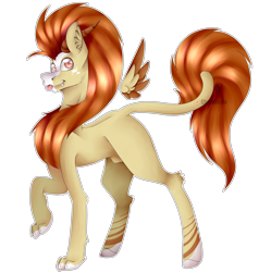 Size: 3986x4000 | Tagged: safe, artist:chazmazda, oc, oc only, alicorn, big cat, earth pony, hybrid, lion, pegasus, pony, unicorn, :p, fangs, full body, highlight, highlights, hooves, horn, horns, main, mane, markings, paws, photo, shade, shading, shine, solo, speedpaint, tail, tongue out, wings