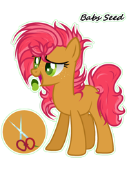 Size: 1280x1707 | Tagged: safe, artist:stardustshadowsentry, babs seed, pony, g4, alternate hairstyle, base used, older, older babs seed, simple background, solo, transparent background